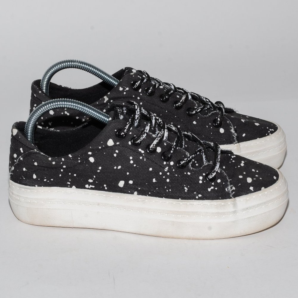 Rocket Dog Women's Size 9 Platform Black Milky Way Paint Splatter Sneakers Shoes